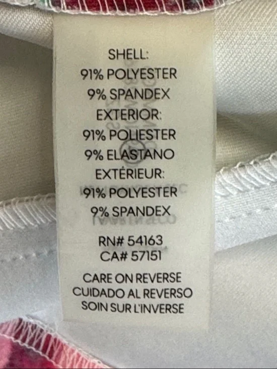 Calvin Klein Mint Green Floral Midi Dress with Pink Roses sz 8 - Picture 9 of 12